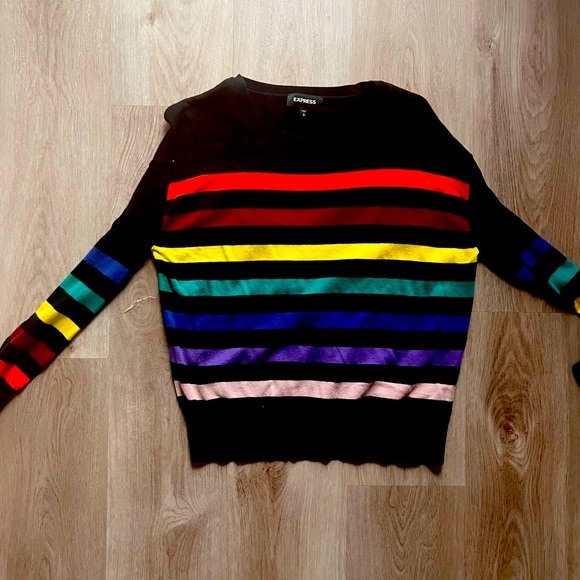 Express Other - Express Rainbow Striped Sweater